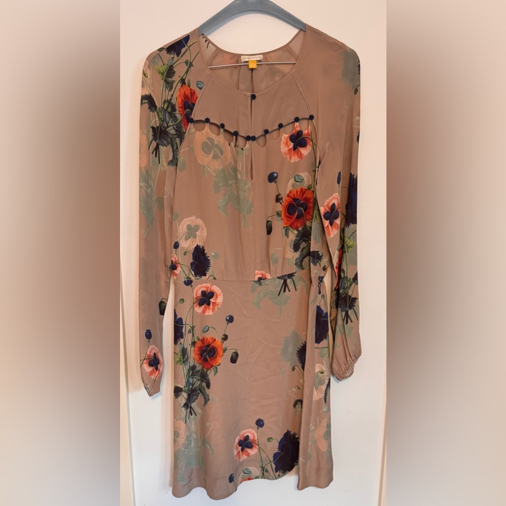 Anthropology Leifsdottir Floral Long Sleeve Dress